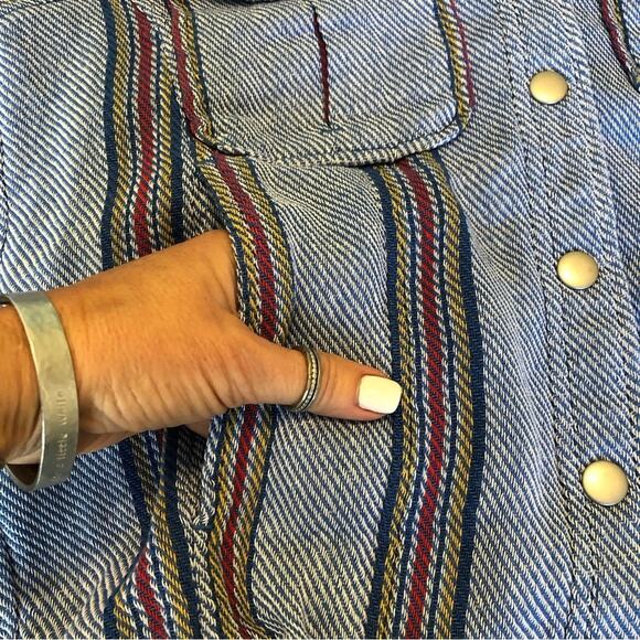 Jolt Shacket Women’s XS Cropped Hooded Bohemian Boho Snaps Pockets Jacket - Picture 8 of 13